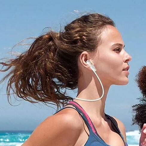 8 pieces of universal wireless Bluetooth earphones with anti loss silicone lanyard, Apple Airpods compatible soft silicone sports lanyard (black+white) in Saudi Arabia
