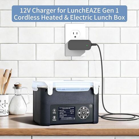 12V Charger for Electric Lunch Box Replacement for LunchEAZE Gen 1 & Gen 2 Cordless Heated & Electric Lunch Box Adapter Charger in Saudi Arabia
