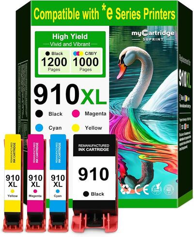 910XL Ink Cartridges for HP Printers Replacement for HP 910 Ink HP 910XL Ink Cartridges Combo Pack for HP 910 Work with OfficeJet Pro 8015e 8025e 8020e 8015 8020 8028e 8035e 8010e Printer(4 Pack) in Saudi Arabia