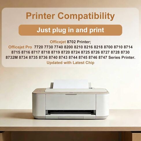 خراطيش حبر 952XL متوافقة مع مجموعة خراطيش حبر HP 952 (4 عبوات)، تعمل مع HP OfficeJet Pro 7740 8710 8715 8720 8725 8730، أسود سماوي أرجواني أصفر عالي الإنتاج، تم تحديثها بأحدث شريحة in Kuwait