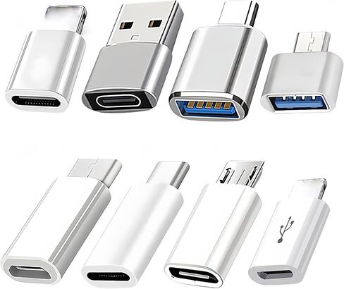 8pcs USB C Adapter Set, USB C to Micro USB OTG Adapter, USB C to USB 3.0 Adapter for Phone Tablet Laptop Charging Data Transfer in Saudi Arabia