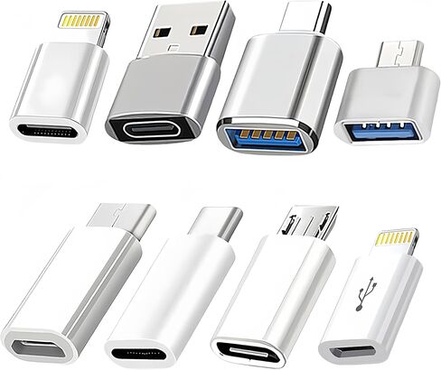8pcs USB C Adapter Set, USB C to Micro USB OTG Adapter, USB C to USB 3.0 Adapter for Phone Tablet Laptop Charging Data Transfer in Saudi Arabia
