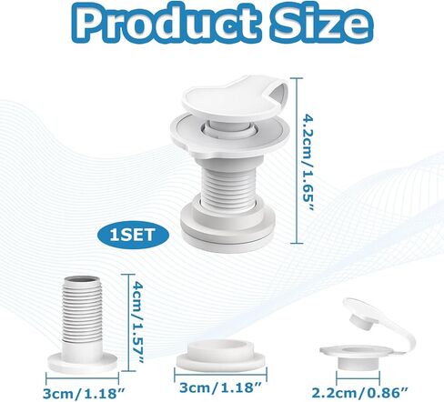 1 Pcs Cooler Drain Plug,Cooler Plug Replacement,Cooler Drain Plug Replacement,Cooler Drain Plug Kit, Drain Plug Replacement for Cooler, Cooler Parts Fits Most Coolers (White) in Saudi Arabia