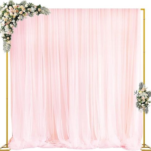 8.2FT Square Wedding Arch Stand - Adjustable Metal Backdrop Frame for Ceremony Decor, Baby Shower, Birthday Party & Photo Booth Setup in Saudi Arabia