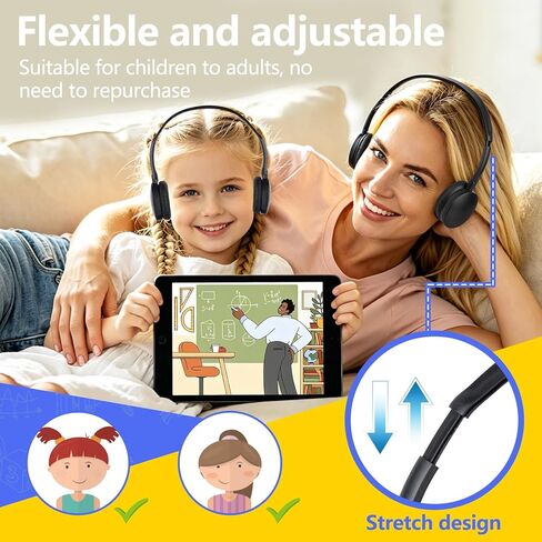 سماعات رأس من النوع C لأطفال المدارس في الفصول الدراسية 20 حزمة، سماعات رأس سلكية USB C للهاتف المدرسي والكمبيوتر اللوحي والكمبيوتر المحمول والكمبيوتر الشخصي عبر الإنترنت واجتماعات الويب والمؤتمرات واختبار الممارسة باللون الأسود in Kuwait