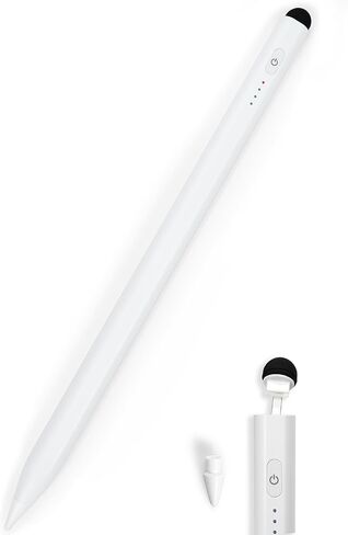 Dual Tip Pencil for iPad 2018-2026: Hidden-Port Stylus with All-Day Battery, Tilt Sensitivity & Palm Rejection, Pen for iPad 11/10-6th, Mini 7-5th, Air 5-3th/M3/M2, Pro 13"/12.9"/11"(M4/M5) in Saudi Arabia