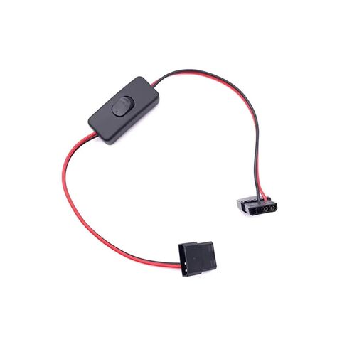 كابل تبديل LP4 4Pin لشريط مروحة الكمبيوتر مع مفتاح تشغيل/إيقاف in Kuwait
