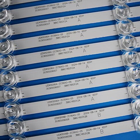 10 * A + 2 * B شرائط الإضاءة الخلفية LED لـ ONN 100012587 LED65D06A-ZC56AG-05 LED65D06B-ZC56AG-05 30365006007 30365006008 in Kuwait