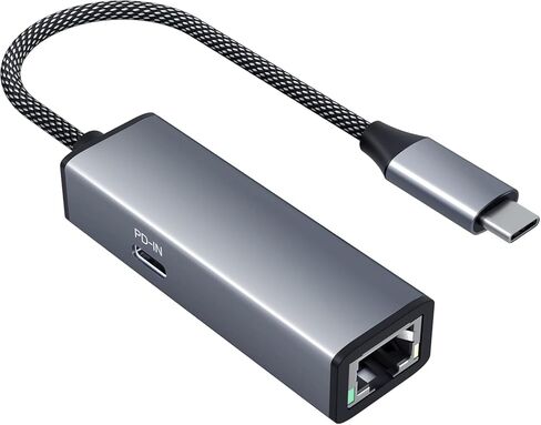 محول USB-C إلى إيثرنت جيجابت مع توصيل طاقة 100 وات، محول شبكة Thunderbolt 3/4 إلى RJ45 Ethernet LAN in Saudi Arabia