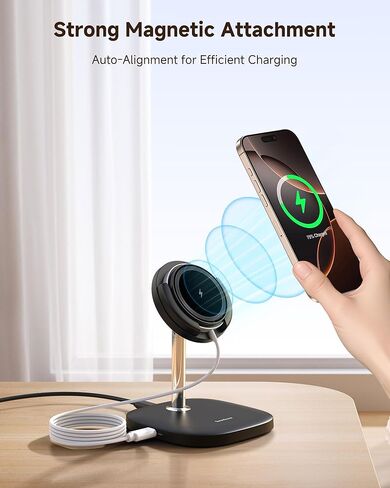 Magnetic Charger Stand for Samsung S26 Ultra/S26+/S26/S25/S24, Detachable Wireless Charging Station Compatible with MagSafe fo riPhone Air/17/16/15/14/13/12 in Saudi Arabia