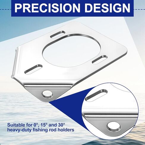 Frienda 316 Stainless Steel Backing Plate for 30 Degree Heavy Rod Holders Durable Marine Reinforcement Plate Provides Added Strength and Secure Mounting for Boat Fishing Rod Holder Installations in Saudi Arabia