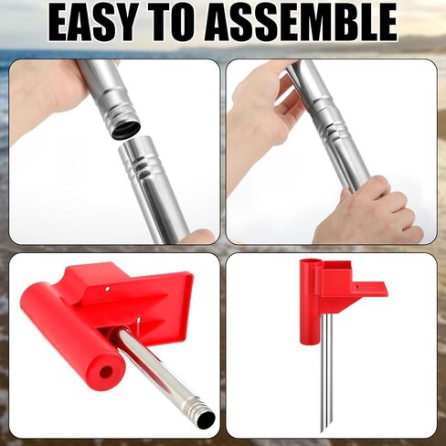 AceOrbit Sand Spike for Surf Fishing Bait Box Cutting Board PVC Portable Beach Fishing Rod Holder for Beaches, Rivers and Sandy Beaches Outdoor Angling in Saudi Arabia