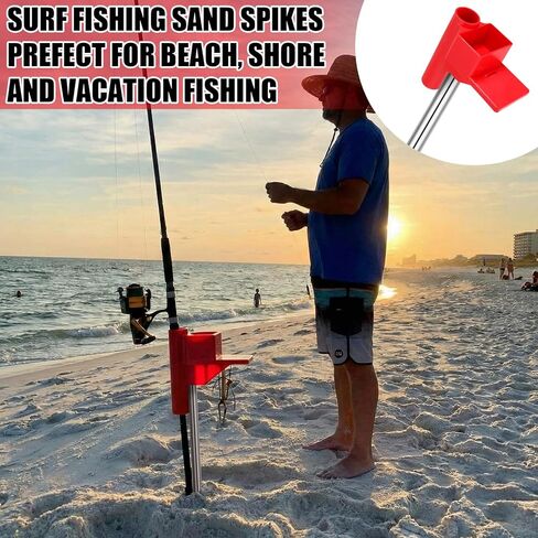 AceOrbit Sand Spike for Surf Fishing Bait Box Cutting Board PVC Portable Beach Fishing Rod Holder for Beaches, Rivers and Sandy Beaches Outdoor Angling in Saudi Arabia