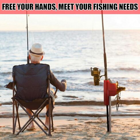 AceOrbit Sand Spike for Surf Fishing Bait Box Cutting Board PVC Portable Beach Fishing Rod Holder for Beaches, Rivers and Sandy Beaches Outdoor Angling in Saudi Arabia