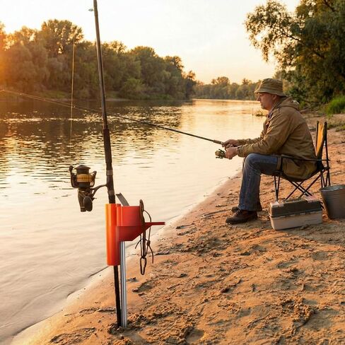 AceOrbit Sand Spike for Surf Fishing Bait Box Cutting Board PVC Portable Beach Fishing Rod Holder for Beaches, Rivers and Sandy Beaches Outdoor Angling in Saudi Arabia