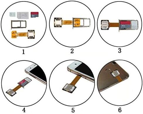CHICHIYANG Dual SIM Card SD Adapter, Dual SIM Card Micro SD Adapter for Android Phone Extender in Saudi Arabia