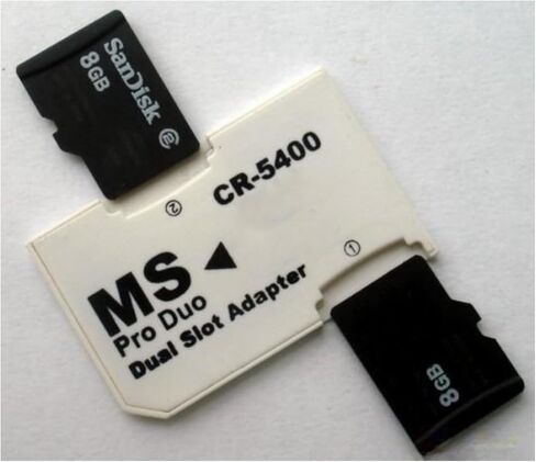 MOUDOAUER Micro SD TF to Memory Stick MS Pro Duo Dual Slot Adapter Converter for PSP in Saudi Arabia