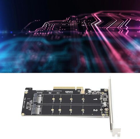 2 × 4 قناة كاملة NVMe SSD، بطاقة محول مفتاح PCIE 3.0 4.0 M NVMe SSD إلى PCIE X8 لتوسيع القرص الصلب، محول PH45 M.2، ترقية القرص الصلب الخاص بك مع 2 × 32 جيجابت في الثانية (ph45) in Saudi Arabia