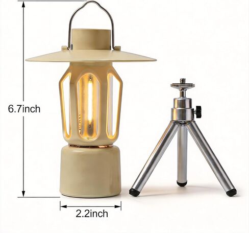 Retro Rechargeable Mini LED Camping Lantern, 400LM 2000mAh, IPX4 Waterproof with Stand/Magnetic Base/Hook, 5 Light Modes, Rechargeable Vintage Small Lantern for Camping, Hiking, Power Outages, Gifts in Saudi Arabia