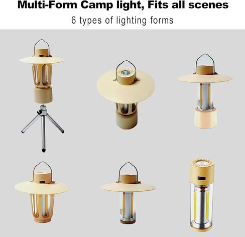 Retro Rechargeable Mini LED Camping Lantern, 400LM 2000mAh, IPX4 Waterproof with Stand/Magnetic Base/Hook, 5 Light Modes, Rechargeable Vintage Small Lantern for Camping, Hiking, Power Outages, Gifts in Saudi Arabia