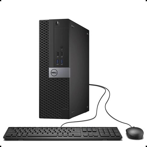 كمبيوتر سطح المكتب Dell OptiPlex 5040 SFF، Windows 11 Pro، Core i7-6700، ذاكرة وصول عشوائي 8 جيجابايت، 256 جيجابايت SSD، لوحة مفاتيح، ماوس، واي فاي (متجدد) in Saudi Arabia