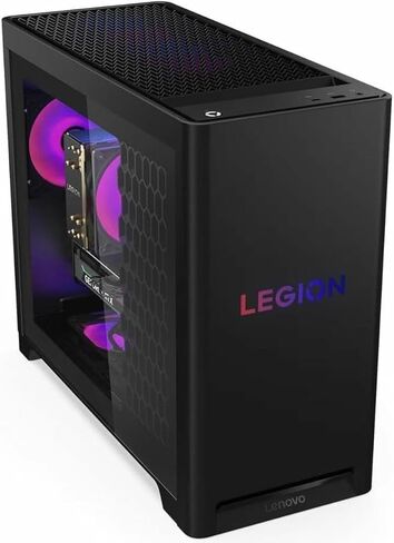 كمبيوتر مكتبي للألعاب Lenovo Legion T5 30AGB10 90YJ0015US - AMD Ryzen 7 7700X - 32 جيجابايت - 1 تيرابايت SSD - Tower - Eclipse Black in Saudi Arabia