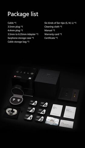 Fanmusic IAOUDIO Cielo ستة عشر ذراعًا متوازنًا داخل الأذن شاشات 0.78 مللي متر 2Pin 2.5/3.5/4.4 مللي متر التوصيل سماعة in Saudi Arabia