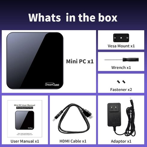 DreamQuest Mini PC Linux Ubuntu Preinstalled, Intel N95 (up to 3.4GHz), Mini Desktop Computers 32GB DDR4 1TB SSD, Provide USB C/DP/HDMI/USB 3.2/Dual LAN/WiFi/Bluetooth/4K@60Hz Display in Saudi Arabia