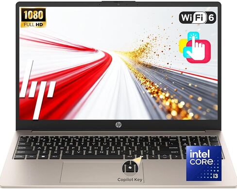 HP Latest 15.6" FHD Touchscreen Laptop for Business and Student | Intel 13th 8 Cores i3 CPU (Beat 11th i5) | 8GB RAM | 256GB SSD | AI Copilot Key | Long Battery Life | Wi-Fi 6 | Windows 11 | No Mouse in Saudi Arabia