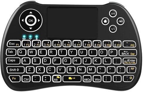 H9 Mini Keyboard with Backlit,2.4GHz Wireless Keyboard with Touchpad for PC, Smart TV, Android TV Box, HTPC/IPTV,Windows 7 8 10（Not Suport Bluetooth） in Saudi Arabia