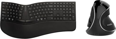 DELUX Full Size Ergonomic Split Keyboard and Wireless Vertical Mouse Combo, GM909 Wireless Split Keyboard and M618PD Vertical Mouse for Large Hands (GM909-M618PD) in Saudi Arabia