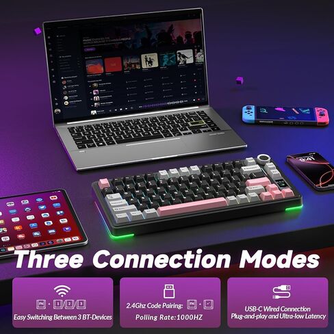 AULA Wireless Keyboard and Mouse Combo, S75 Pro Mechanical Keyboard SC680 Wireless Mouse in Saudi Arabia