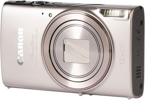 Canon PowerShot ELPH 360 HS A Digital Camera (Silver) (7283C001) + 64GB Memory Card + Case + Card Reader + Flex Tripod + Memory Wallet + Cap Keeper + Cleaning Kit in Saudi Arabia