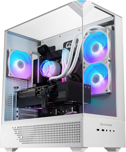 iBUYPOWER Element Gaming PC Desktop Computer AMD Ryzen 7 7800X3D CPU, AMD Radeon RX 9070XT 16GB GPU, 32GB DDR5 RGB 5200MHz RAM, 2TB NVMe SSD, Windows 11 Home, Gamer Keyboard and Mouse - EWA7R97XT01 in Saudi Arabia