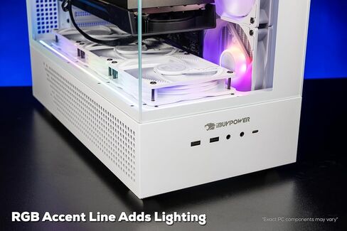 iBUYPOWER Element Gaming PC Desktop Computer AMD Ryzen 7 7800X3D CPU, AMD Radeon RX 9070XT 16GB GPU, 32GB DDR5 RGB 5200MHz RAM, 2TB NVMe SSD, Windows 11 Home, Gamer Keyboard and Mouse - EWA7R97XT01 in Saudi Arabia