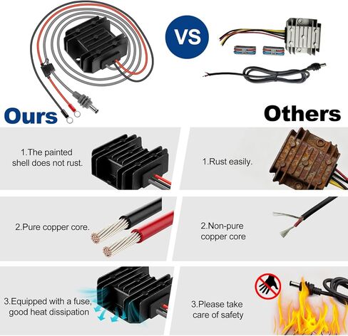 محول Starlink Mini 12V، سلك طاقة DC 12V لإمداد الطاقة Starlink Mini 12V/24V(9-28V) يصل إلى 30V 3.5A مجموعة تحويل مع قابس ذكر 40IN DC لشاحنة RV لا تقلق بشأن انخفاض الجهد أو ارتفاعه in Kuwait