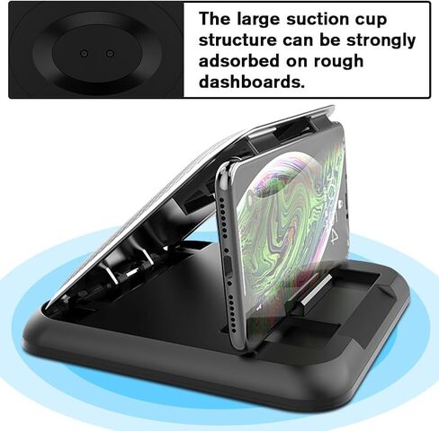 Universal Car Phone Mount, Silicone Anti-Slip Phone Mount pad, Compatible with iPhone, Samsung, Android Smartphones, GPS Devices, etc. in Saudi Arabia