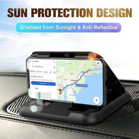 Universal Car Phone Mount, Silicone Anti-Slip Phone Mount pad, Compatible with iPhone, Samsung, Android Smartphones, GPS Devices, etc. in Saudi Arabia