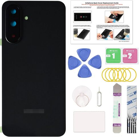 GREEN FUSION Compatible with Galaxy A36 Back Cover Replacement, A36 SM-A366U/U1/B/E Back Housing Door with Pre-Installed Camera Lens, Repair Tools & Instruction, Black in Saudi Arabia