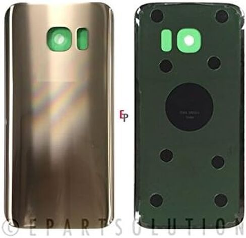 ePartSolution_Housing غطاء خلفي لباب البطارية زجاجي فقط لهاتف Samsung Galaxy S7 G930 G930F G930A G930V G930P G930T قطعة بديلة (ذهبي) in Saudi Arabia