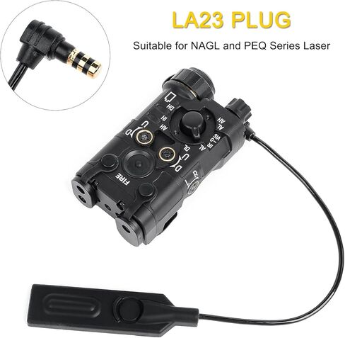 مفتاح الضغط التكتيكي متوافق مع صندوق LA23 Plug NAGL DBAL PEQ، مفتاح الضغط عن بعد مناسب لسكة Picatinny مقاس 20 مم، سكة Mlok/Keymod (زر مزدوج) in Kuwait