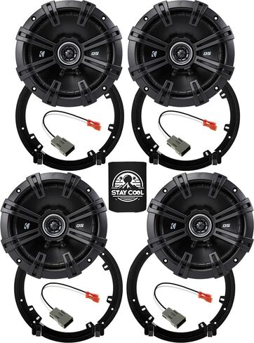 مكبرات صوت KICKER مقاس 6.5 بوصة لمجموعة ترقية Acura TSX 2004-2014 - 4 عبوات من سلسلة DS مع محولات وحزام، مكبر صوت محوري 6 1/2 أمامي وخلفي للسيارة DSC6504، 43DSC6504 in Saudi Arabia