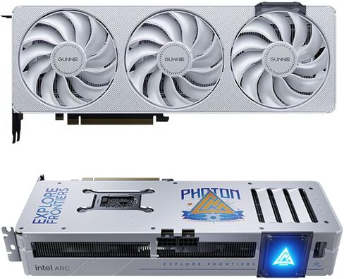 GUNNIR Intel Arc B570 Photon 10GB GDDR6 Graphics Card, 2670 MHz Boost (3x DP 2.1 + HDMI 2.1 | PCIe 4.0 x16) Triple-Fan Cooling, 4K/8K Ready, RTX 4060 Competitor(Black) (B570 Index 10GB GDDR6) in Saudi Arabia