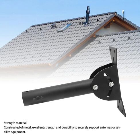 Stainless Steel Adjustable Antenna Mount Pole for Wall, Eave & Roof – Heavy-Duty Outdoor Antenna Bracket with Simple Installation (Straight, 1.25" OD) in Saudi Arabia