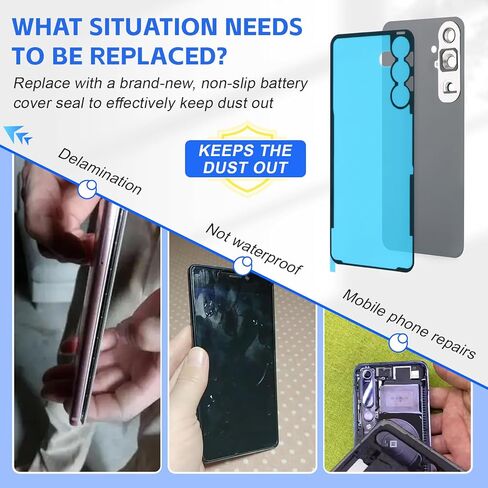 3PCS Back Battery Door Cover Adhesive Replacement for Samsung Galaxy A16 5G Rear Cover Adhesive Glue Strips for Samsung A16 5G SM-S166V, SM-A166U, A166U1, A166F Back Cover Adhesive Accessories in Saudi Arabia