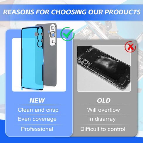3PCS Back Battery Door Cover Adhesive Replacement for Samsung Galaxy A16 5G Rear Cover Adhesive Glue Strips for Samsung A16 5G SM-S166V, SM-A166U, A166U1, A166F Back Cover Adhesive Accessories in Saudi Arabia