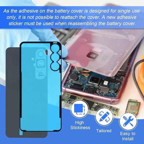 3PCS Back Battery Door Cover Adhesive Replacement for Samsung Galaxy A16 5G Rear Cover Adhesive Glue Strips for Samsung A16 5G SM-S166V, SM-A166U, A166U1, A166F Back Cover Adhesive Accessories in Saudi Arabia
