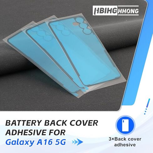 3PCS Back Battery Door Cover Adhesive Replacement for Samsung Galaxy A16 5G Rear Cover Adhesive Glue Strips for Samsung A16 5G SM-S166V, SM-A166U, A166U1, A166F Back Cover Adhesive Accessories in Saudi Arabia