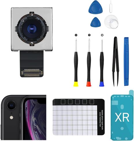 جزء استبدال الكاميرا الخلفية الرئيسية لهاتف iPhone XR وحدة OEM عدسة 12 ميجابكسل أدوات إصلاح مجمعة A1984 A2105 A2106 A2108 in Kuwait