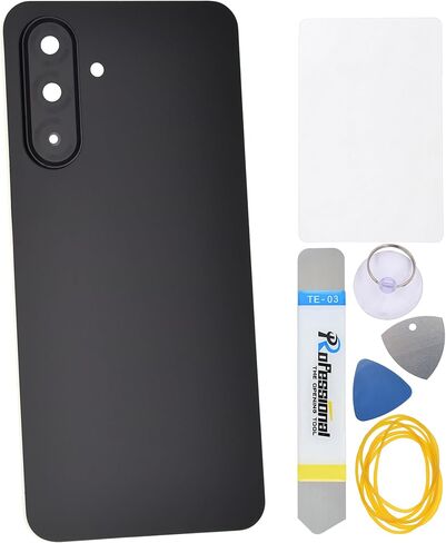 Rear Panel with Pre-Cut Adhesive and Main Camera Glass Lens and Frame for Samsung Galaxy A17 5G Black in Saudi Arabia